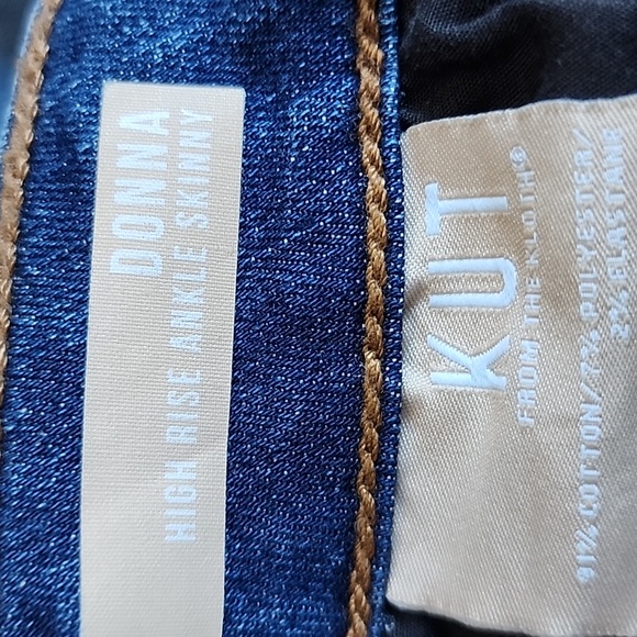 Kut from the kloth Donna High-Rise Ankle Skinny Jeans/Size 12 - Picture 6 of 13